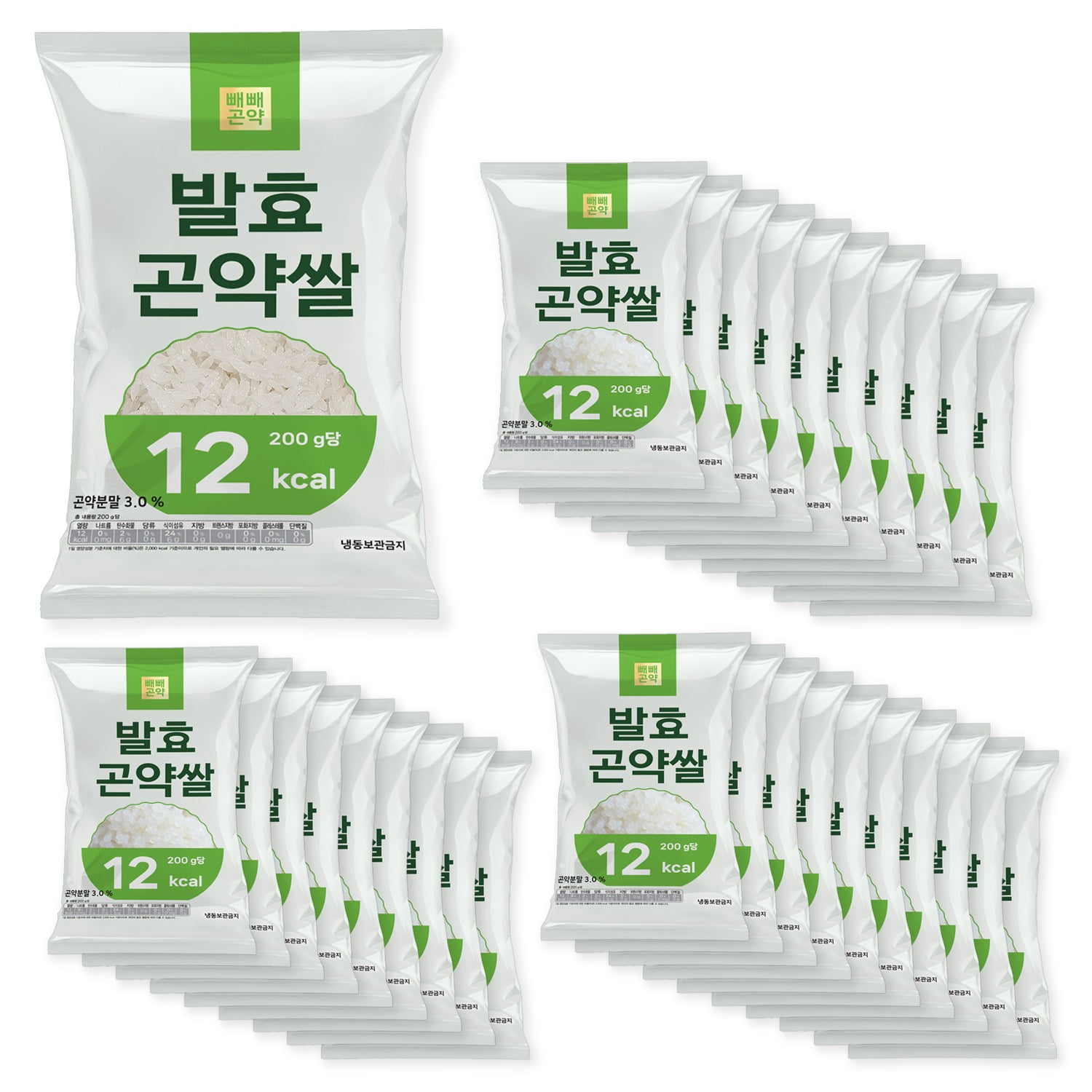 빼빼곤약 발효곤약쌀 200g x 30팩 (100g당 6kcal)